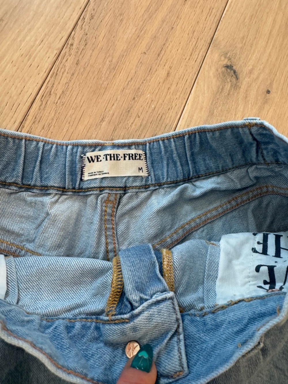 We The Free Light Blue Rolled-Hem Denim Shorts - Picture 2 of 10